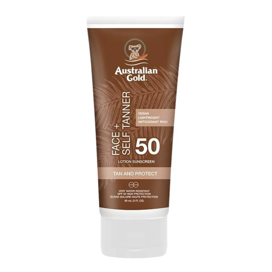 Australian Gold SPF 50 + Bronzer Gesicht Lotion (88 ml)