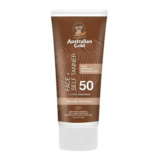 [10168] Australian Gold SPF 50 + Bronzer Gesicht Lotion (88 ml)