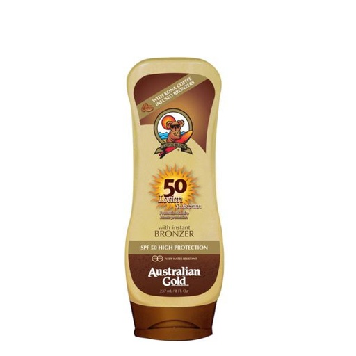 [10127] Australian Gold SPF 50 + Bronzer Lotion (237 ml)